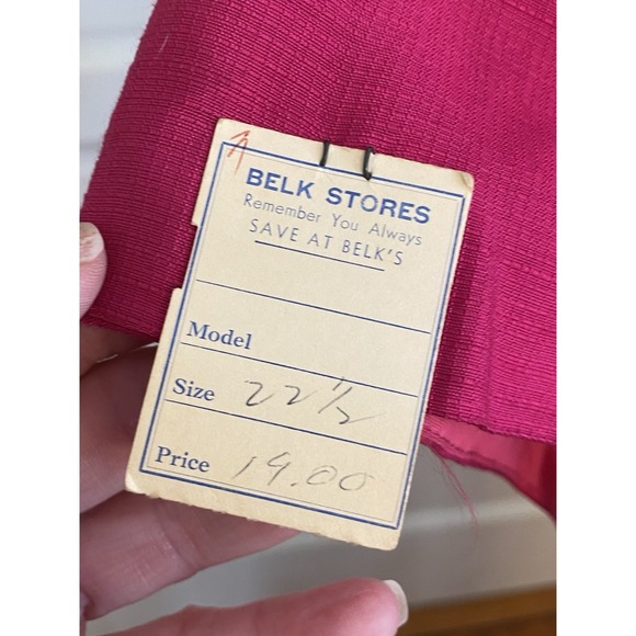 NWT 60  VTG Dress Classic Lady By Constantine Pink Aline Boho Flaws Sz 22 - Picture 3 of 16